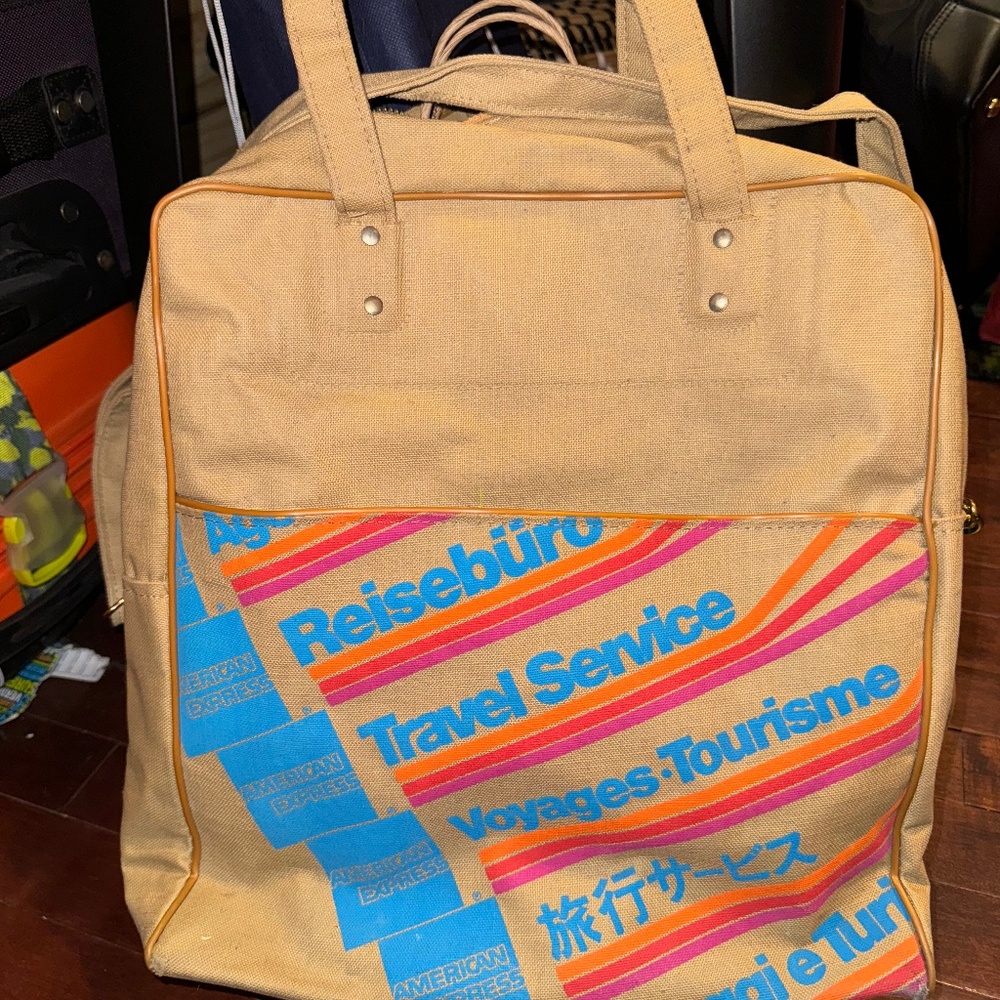 AMEX Vintage Shoulder Travel Bag 70s Carry on